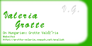 valeria grotte business card